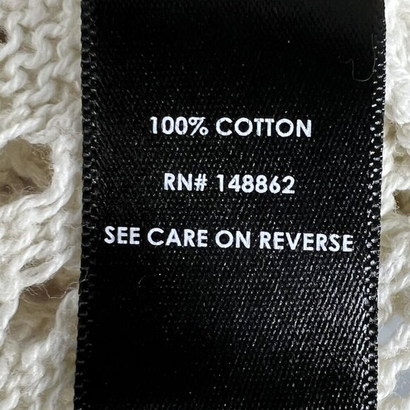 Torrid Womens 3X Crochet Knit Bone Cardigan Tie Front 100% Cotton Cottagecore - Picture 13 of 15